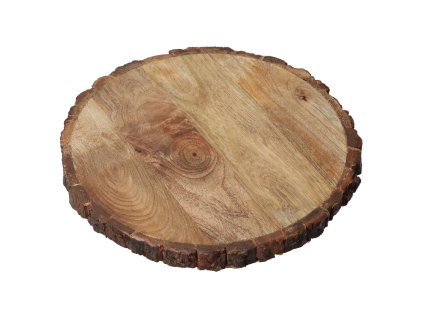 Untersetzer aus Mangoholz mit Rinde – 30 cm