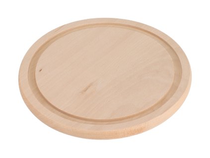 Schneidebrett rund 22 cm mit Rinne