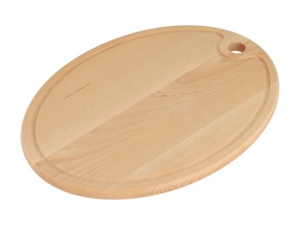 Schneidebrett oval mit rundem Loch 39 cm