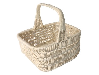 Weiden-Einkaufskorb weiß