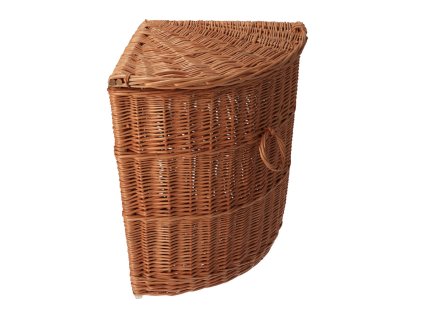 Wäschekorb aus Weide natur Eckkorb