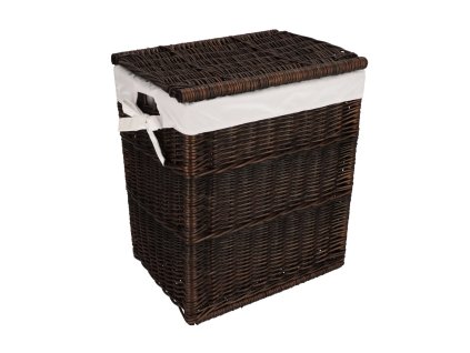 Wäschekorb aus Weide dunkel