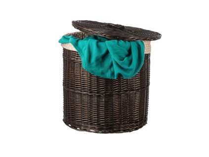 Wäschekorb aus Weide Vera dunkel gefüttert