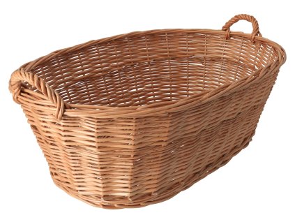 Wäschekorb aus Weide abgerundet
