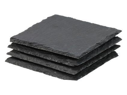 Satz Untersetzer aus Schiefer