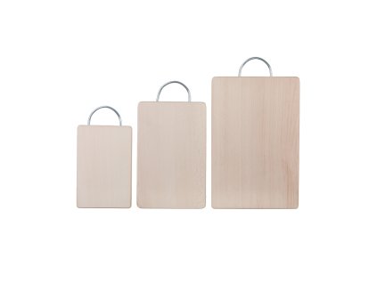 Satz Holzschneidebretter mit Griff 3tlg.