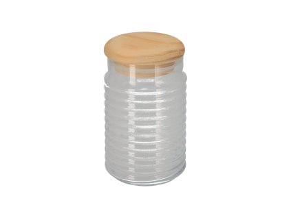 Glasgefäß mit Holzdeckel – 1,1 l