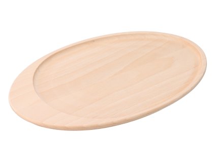 Stilvolles Holztablett oval