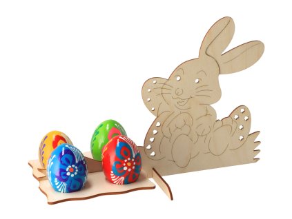 Osterständer für 4 Eier mit Hase