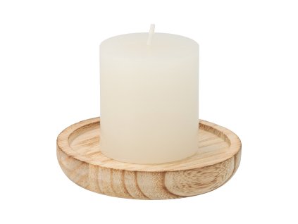 Duftkerze mit Holzsockel – Vanille