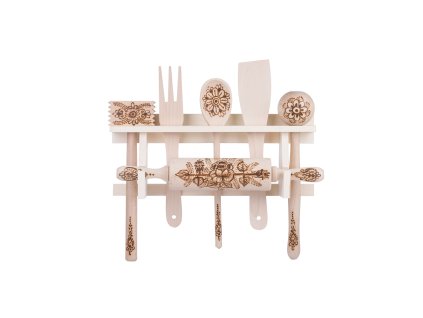 Dekoriertes Küchenhelfer Set