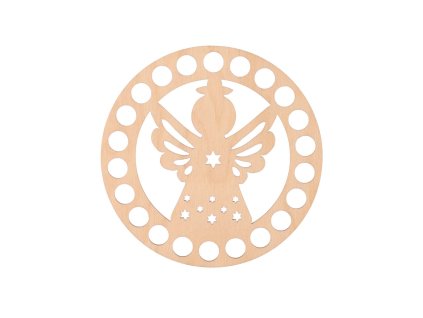 Korbdeckel aus Holz - Engel