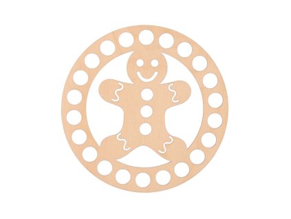 Korbdeckel aus Holz - Figur