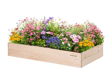 Hochbeet aus Holz 120 x 60 x 20 cm