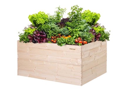 Hochbeet aus Holz 120 x 80 x 60 cm