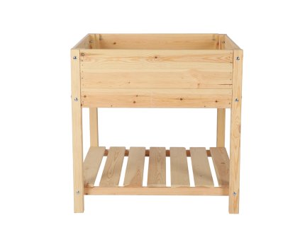 Holz-Blumenkasten mit Regal 78 x 78 cm - Kiefer