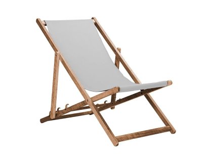 Gartenliege aus Holz gebeizt - hellgrau