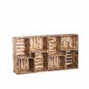 3711 1 drevene opalene bedynky knihovna 70 x 140 x 24 cm