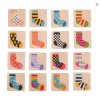 Socken-Memory-Spiel aus Holz