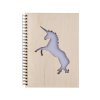 Notizbuch aus Holz A5 – Einhorn