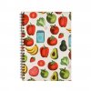 Notizbuch aus Holz A5 – Obst und Gemüse