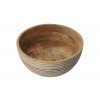 Schale aus Mangoholz mit weißen Streifen – 24 cm