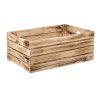 Holzkiste geflammt 60 x 39 x 24 cm