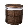 Wäschekorb aus Weide dunkel mit Deckel