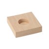 Kerzenhalter aus Holz für 1 Kerze – flach