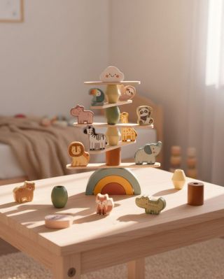 Weniger Lärm, mehr Konzentration. 🧸 Holzspielzeug überreizt die Sinne nicht durch Blinken oder laute Geräusche....