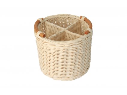Rattan kosár rekeszekkel 16 x 16 x 14 cm