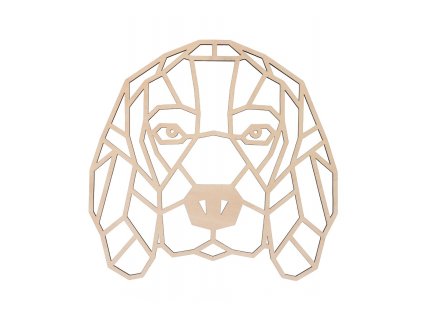 Geometrikus fakép - Beagle 30 cm
