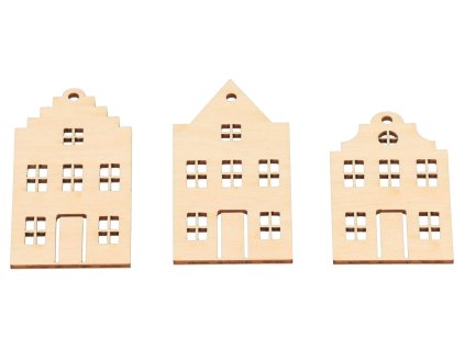 Skandináv stílusú házak  - 3 db/ készlet