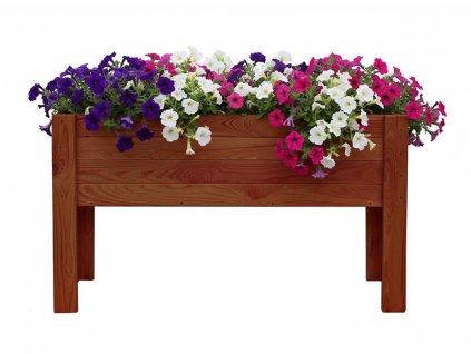 Emelt fa virágláda 120 cm - teakfa