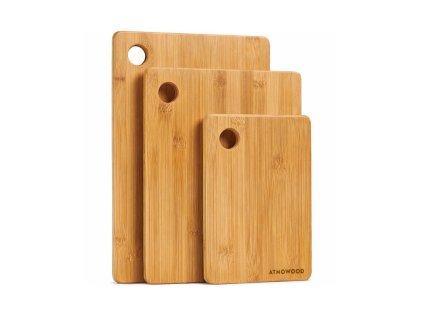 Bambusz vágódeszka készlet - 3 db