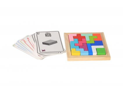 Fából készült fejtörő tangram