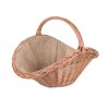 Fonott kosár fahasáb tárolására, természetes színű