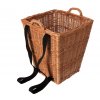 Négyszögletes fonott hátikosár, nagy