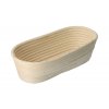 Rattan kenyérkelesztő kosár, ovális 32 x 15 x 9 cm - levelek