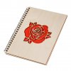 Fa borítós jegyzetfüzet A5 - rózsa