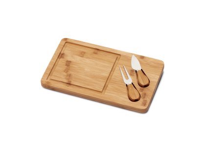 Bamboe kaasplank met 2 messen
