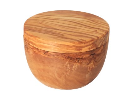 Suikerpot met magnetisch deksel van olijfhout