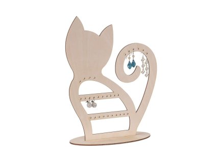 Houten kat voor sieraden