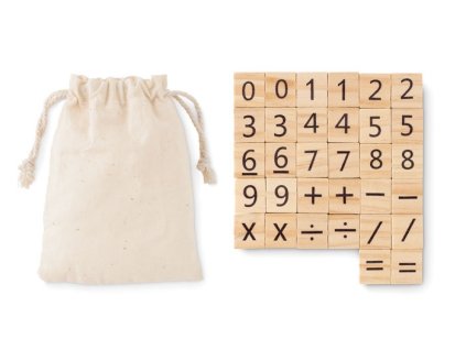 Houten educatief spel met cijfers