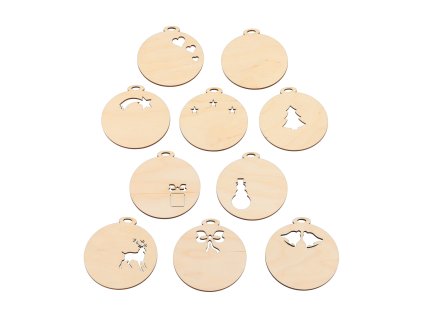 Houten cadeaulabels 10 stuks