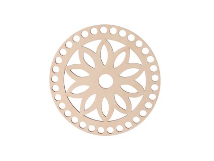 Houten deksel voor mandje – gerbera