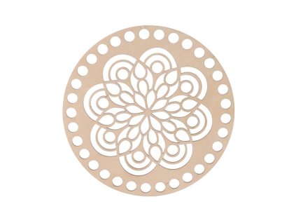 Houten deksel voor mandje – caleidoscoop