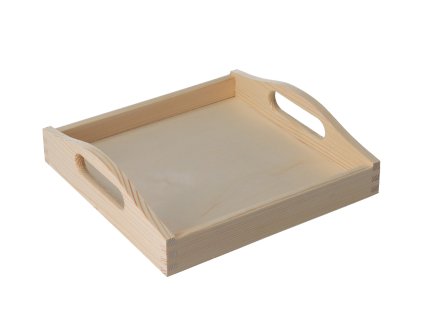 Houten dienblad 24 x 24 cm