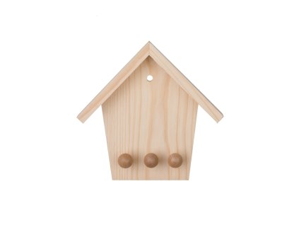 Houten sleutelrek - huis