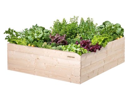 Verhoogd houten bloembed 120 x 120 x 40 cm